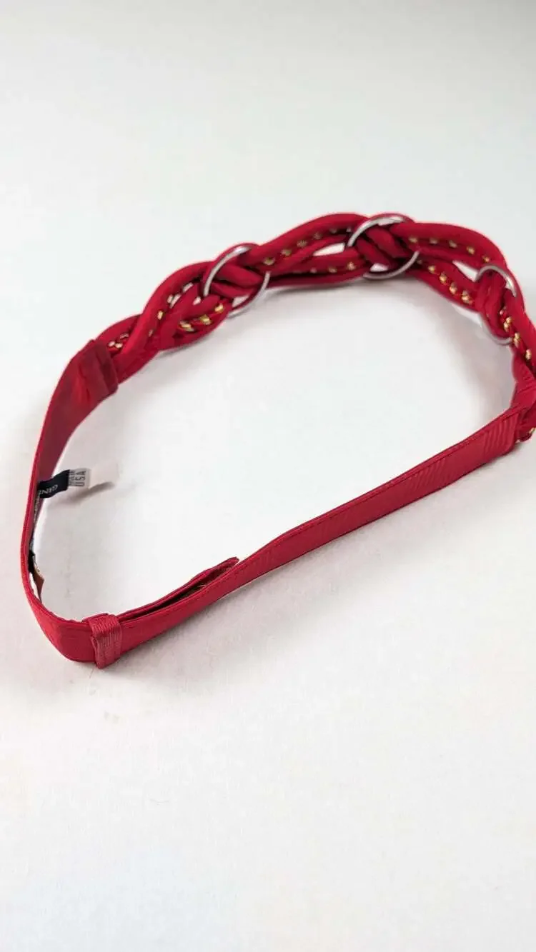 Vintage Ginnie Johansen Inc. Red Braided Belt